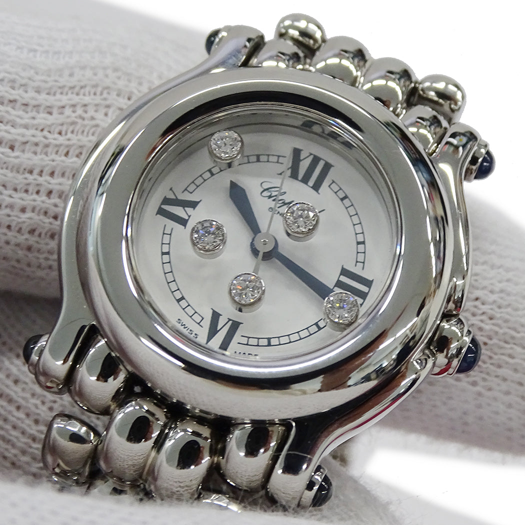 Chopard ショパール ハッピースポーツ 27/8250-23 レディース 腕時計 クオーツ QZ ステンレス ダイヤモンド 磨き済み【中古】