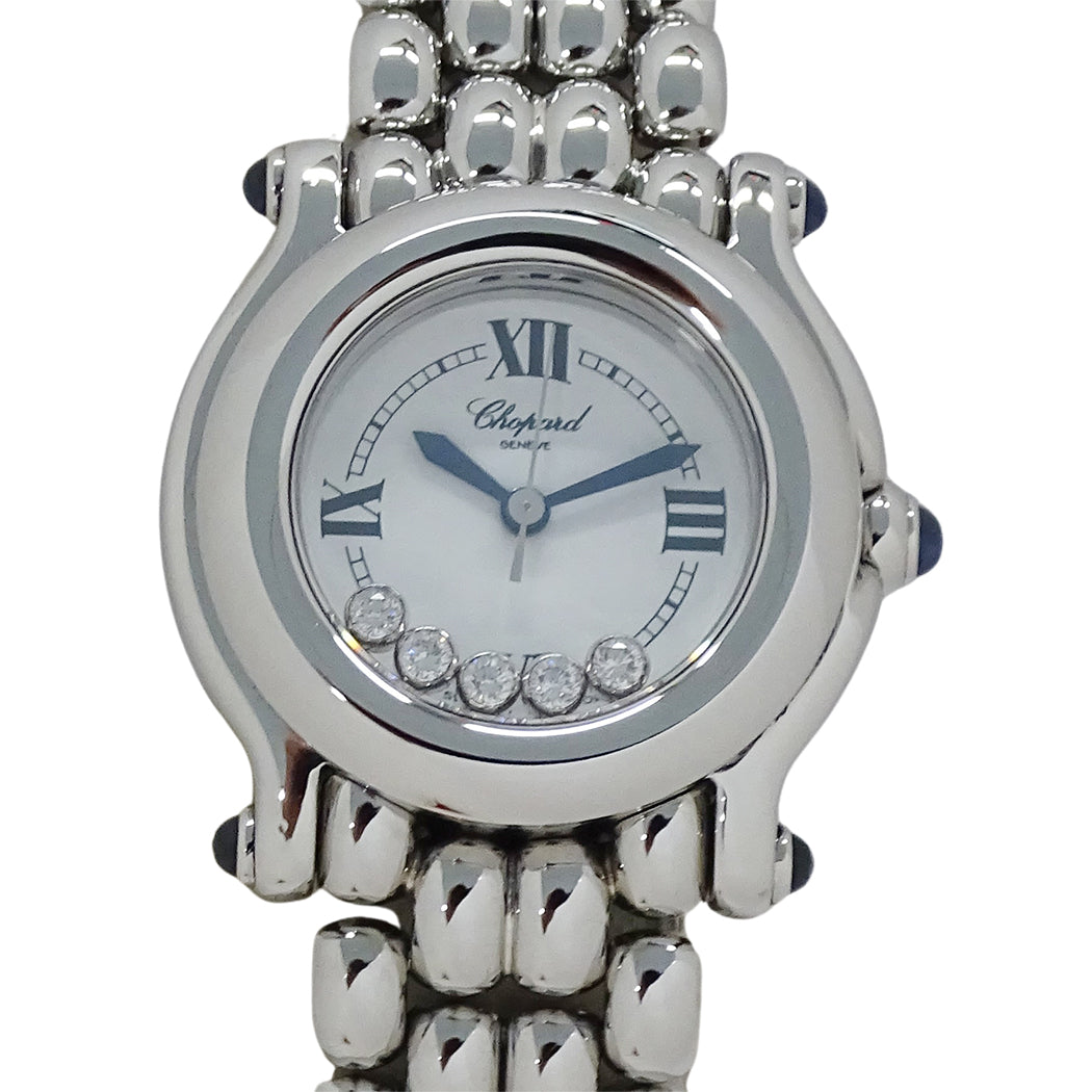 Chopard ショパール ハッピースポーツ 27/8250-23 レディース 腕時計 クオーツ QZ ステンレス ダイヤモンド 磨き済み【中古】