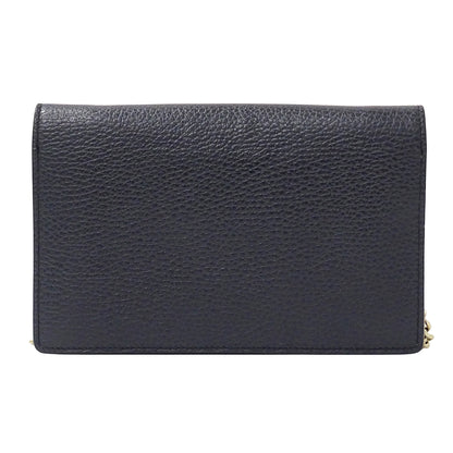GUCCI グッチ ショルダーウォレット ソーホー ネイビー 407041 レザー レディース 【中古】