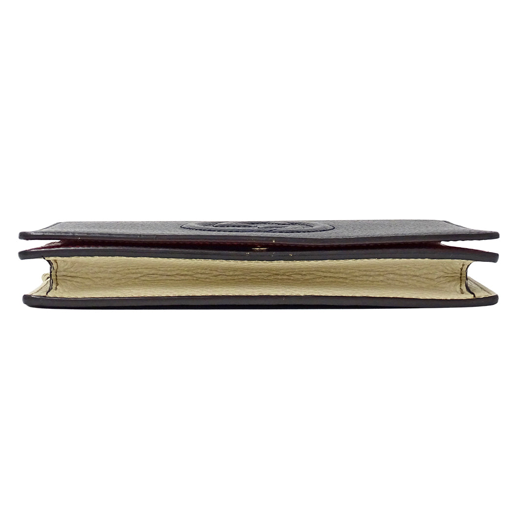 GUCCI グッチ ショルダーウォレット ソーホー ネイビー 407041 レザー レディース 【中古】