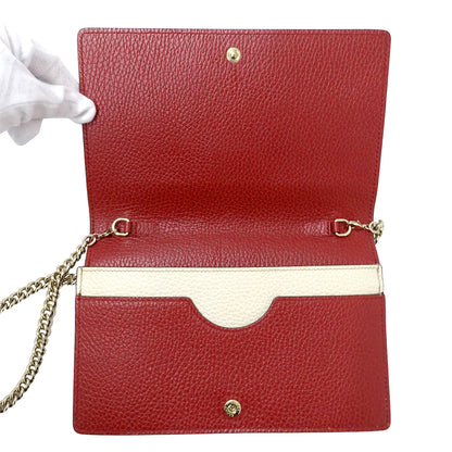 GUCCI グッチ ショルダーウォレット ソーホー ネイビー 407041 レザー レディース 【中古】