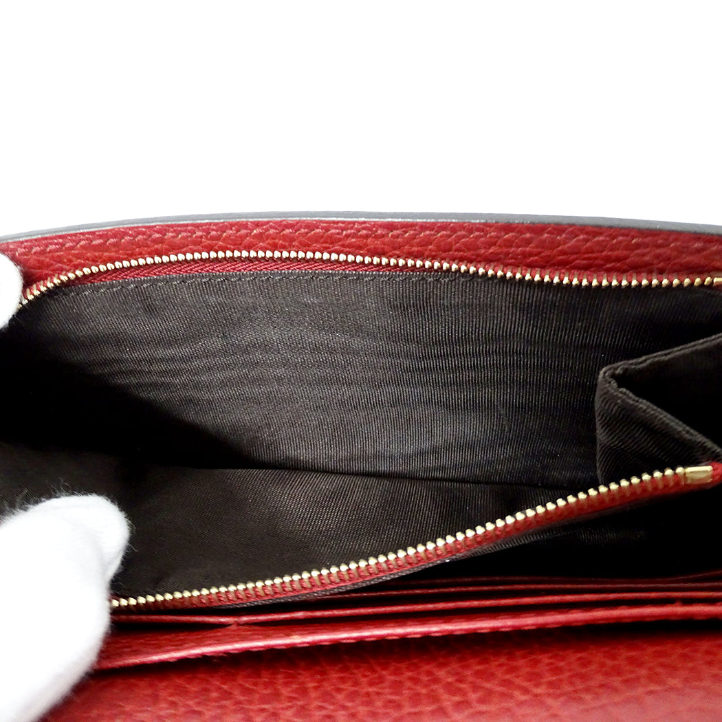 GUCCI グッチ ショルダーウォレット ソーホー ネイビー 407041 レザー レディース 【中古】