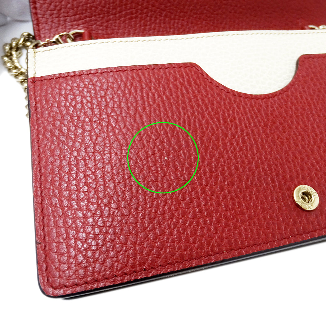 GUCCI グッチ ショルダーウォレット ソーホー ネイビー 407041 レザー レディース 【中古】