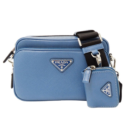 PRADA プラダ ショルダーバッグ ライトブルー 2VH170 レディース 【中古】