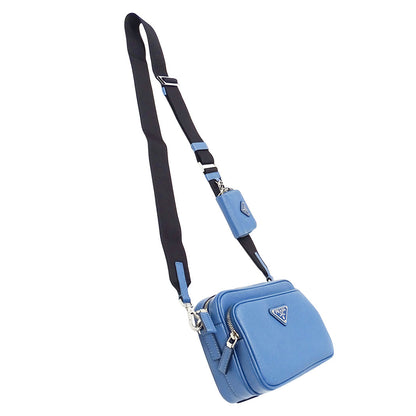 PRADA プラダ ショルダーバッグ ライトブルー 2VH170 レディース 【中古】