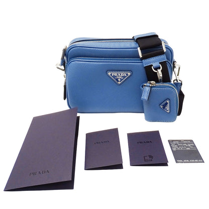 PRADA プラダ ショルダーバッグ ライトブルー 2VH170 レディース 【中古】