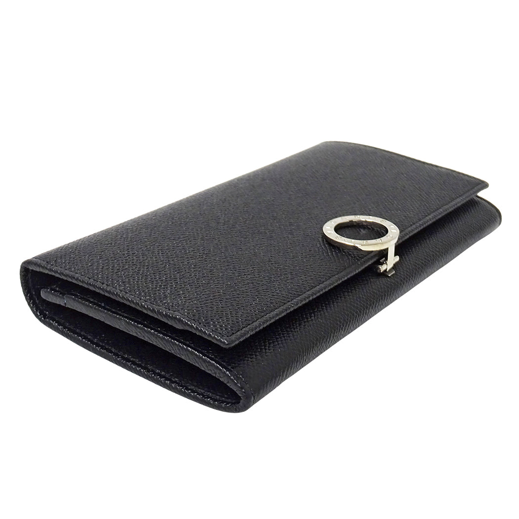 BVLGARI ブルガリ 長財布 ブルガリブルガリ ブラック 30412 レザー メンズ 【中古】
