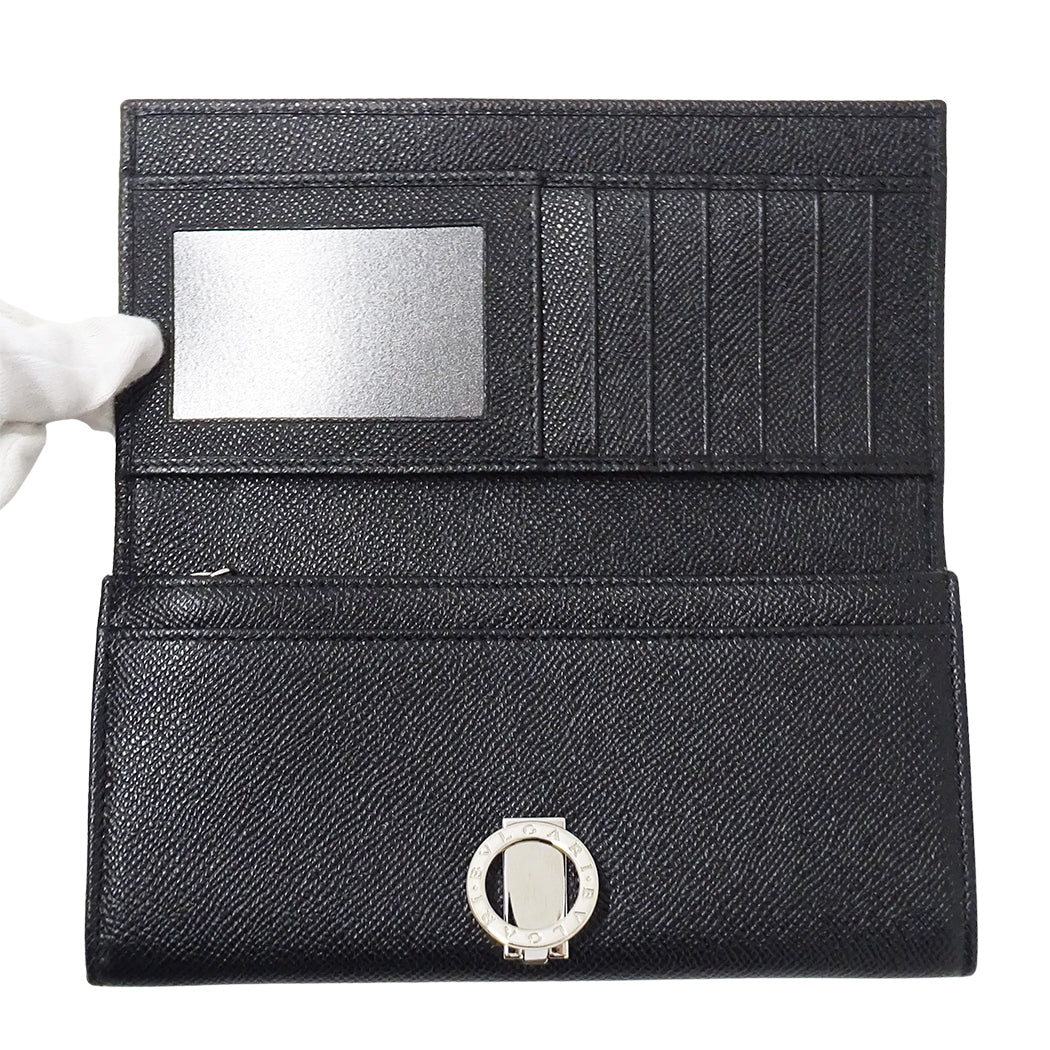 BVLGARI ブルガリ 長財布 ブルガリブルガリ ブラック 30412 レザー メンズ 【中古】