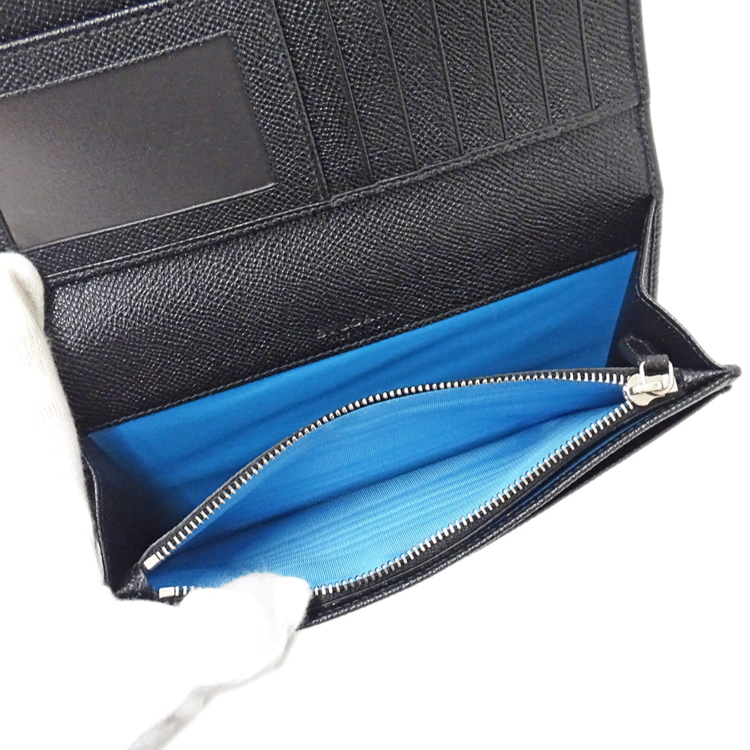BVLGARI ブルガリ 長財布 ブルガリブルガリ ブラック 30412 レザー メンズ 【中古】