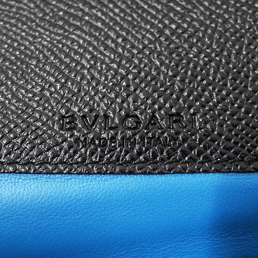 BVLGARI ブルガリ 長財布 ブルガリブルガリ ブラック 30412 レザー メンズ 【中古】