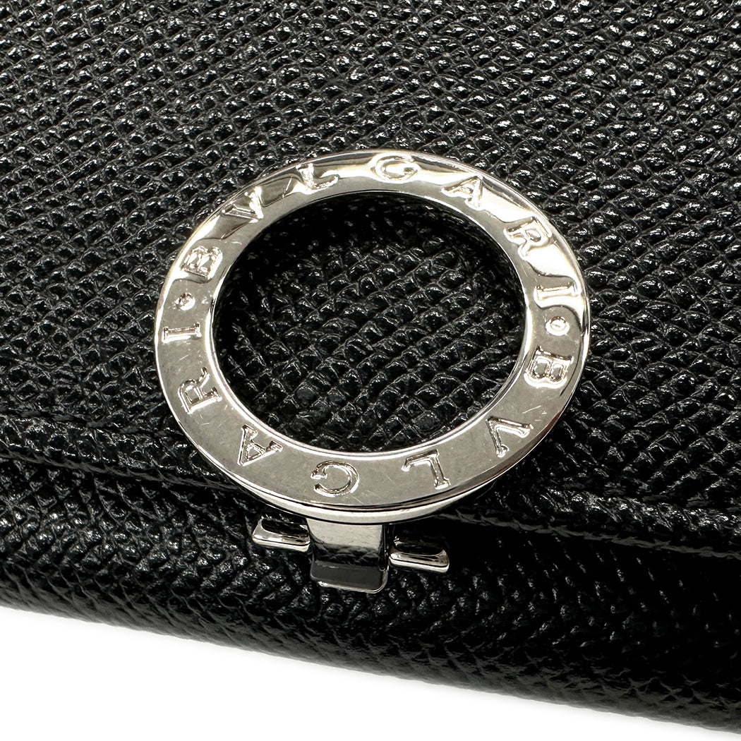 BVLGARI ブルガリ 長財布 ブルガリブルガリ ブラック 30412 レザー メンズ 【中古】