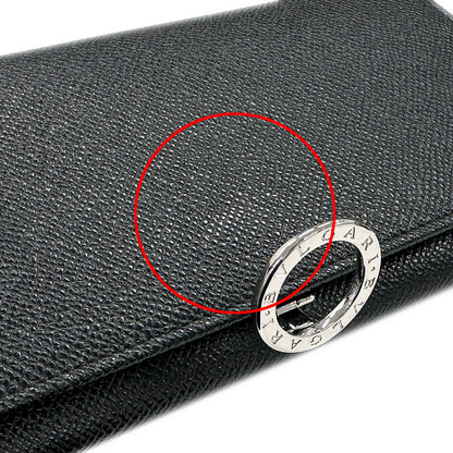 BVLGARI ブルガリ 長財布 ブルガリブルガリ ブラック 30412 レザー メンズ 【中古】