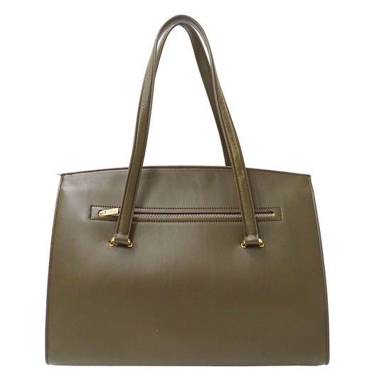 Ferragamo フェラガモ ハンドバッグ ガンチーニ カーキグリーン DY-21 F818 レザー レディース 【中古】