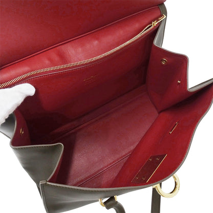 Ferragamo フェラガモ ハンドバッグ ガンチーニ カーキグリーン DY-21 F818 レザー レディース 【中古】