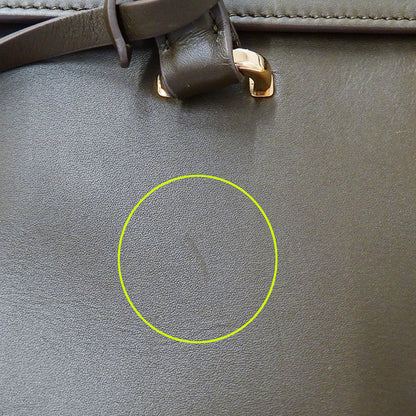 Ferragamo フェラガモ ハンドバッグ ガンチーニ カーキグリーン DY-21 F818 レザー レディース 【中古】