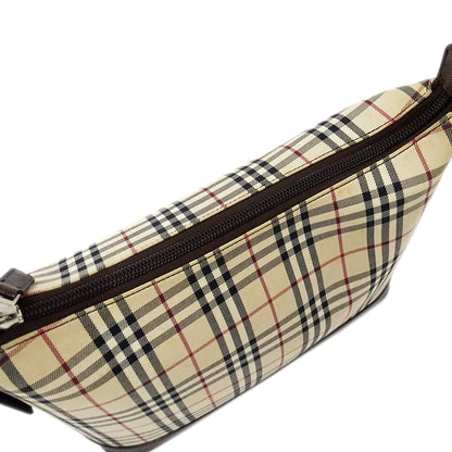 BURBERRY バーバリー ショルダーバッグ ベージュ ブラウン キャンバス レディース 【中古】