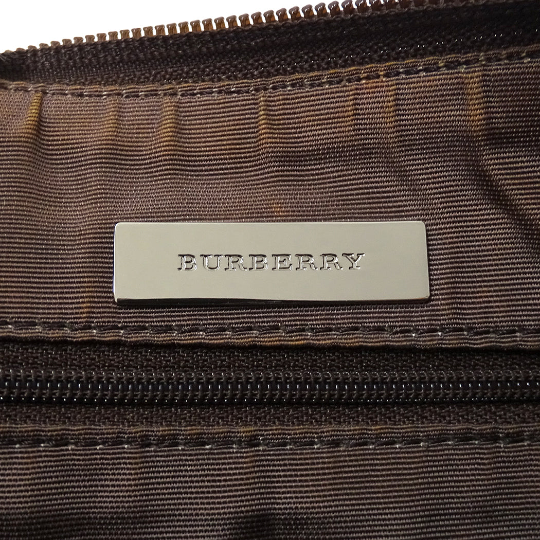 BURBERRY バーバリー ショルダーバッグ ベージュ ブラウン キャンバス レディース 【中古】