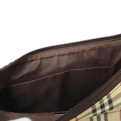 BURBERRY バーバリー ショルダーバッグ ベージュ ブラウン キャンバス レディース 【中古】