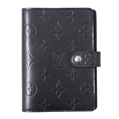 LOUIS VUITTON ルイ・ヴィトン アジェンダ PM 手帳カバー モノグラム マット ブルー レディース メンズ 【中古】