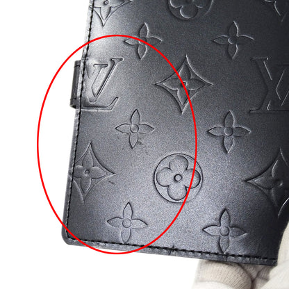 LOUIS VUITTON ルイ・ヴィトン アジェンダ PM 手帳カバー モノグラム マット ブルー レディース メンズ 【中古】