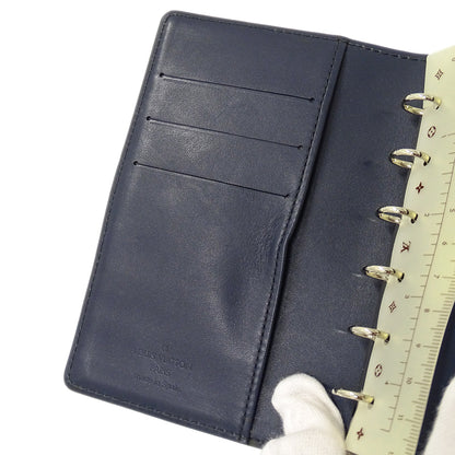 LOUIS VUITTON ルイ・ヴィトン アジェンダ PM 手帳カバー モノグラム マット ブルー レディース メンズ 【中古】