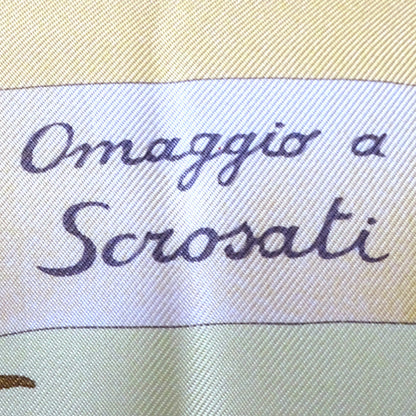 Ferragamo フェラガモ スカーフ イエロー シルク レディース 【中古】