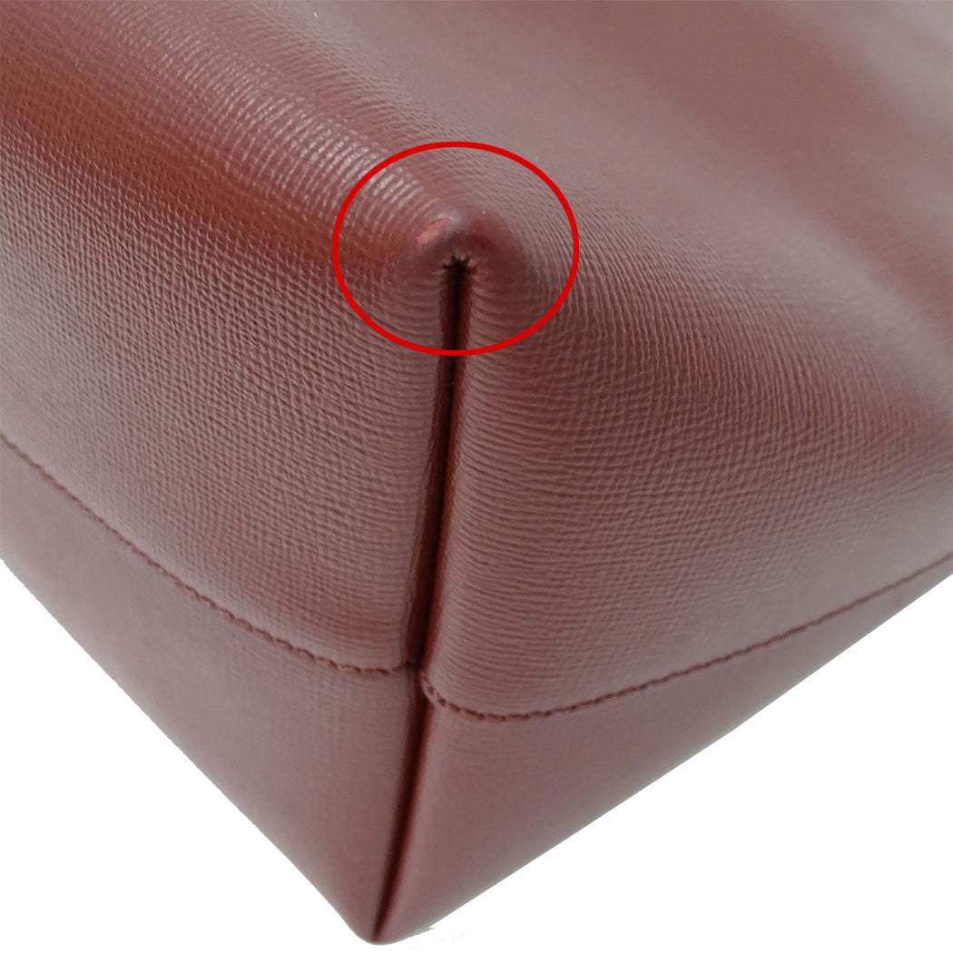 TOM FORD トムフォード トートバッグ ボルドー ワインレッド レザー レディース 【中古】