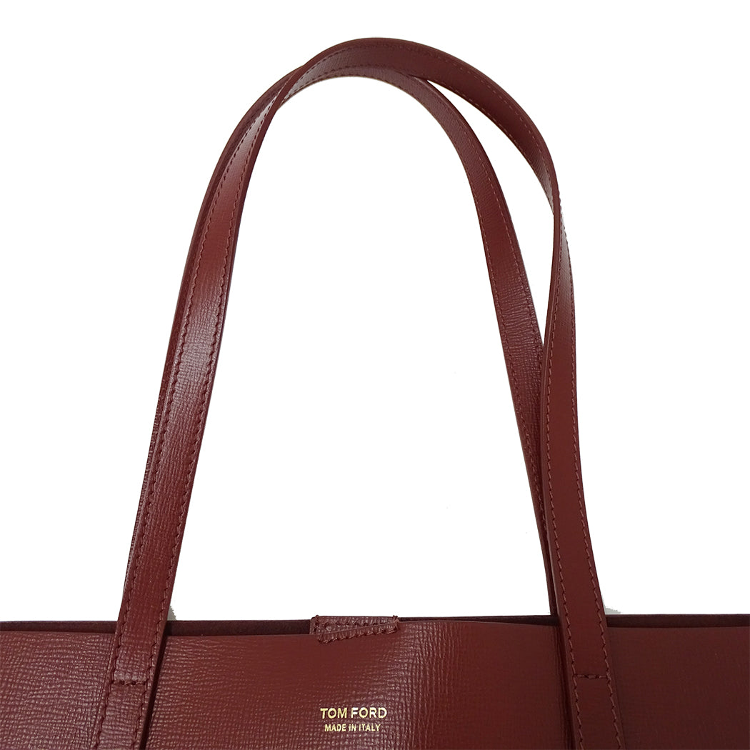 TOM FORD トムフォード トートバッグ ボルドー ワインレッド レザー レディース 【中古】