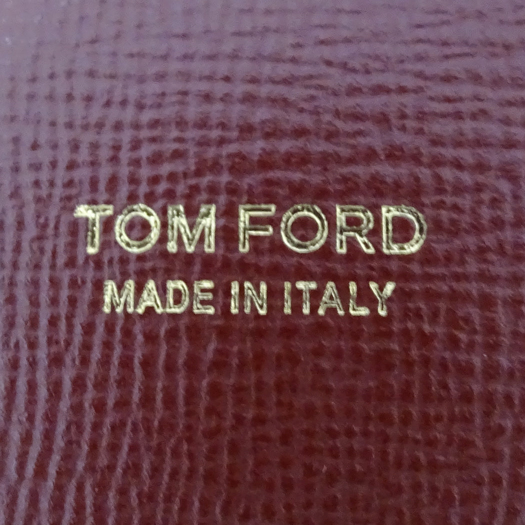 TOM FORD トムフォード トートバッグ ボルドー ワインレッド レザー レディース 【中古】