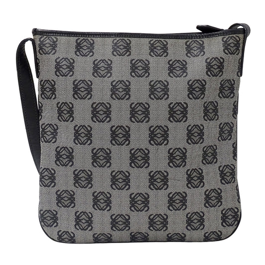 LOEWE ロエベ ショルダーバッグ グレー ブラック PVC レディース 【中古】