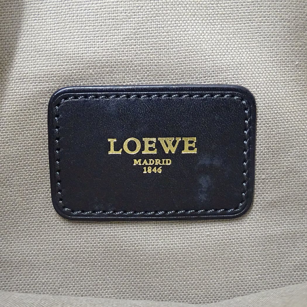 LOEWE ロエベ ショルダーバッグ グレー ブラック PVC レディース 【中古】