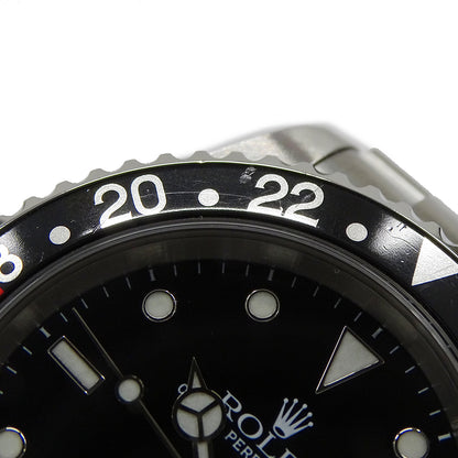 ROLEX ロレックス GMTマスターII 16710 Y番 メンズ 腕時計 自動巻き AT ステンレス 赤黒 磨き済み【中古】