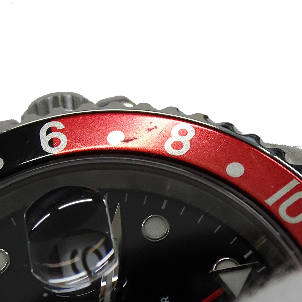 ROLEX ロレックス GMTマスターII 16710 Y番 メンズ 腕時計 自動巻き AT ステンレス 赤黒 磨き済み【中古】
