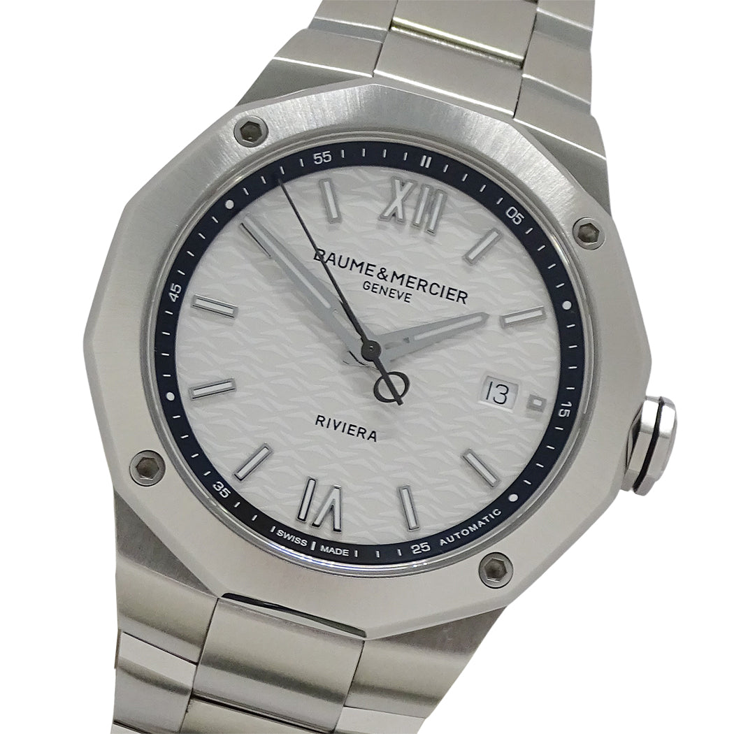 BAUME＆MERCIER ボーム＆メルシエ リビエラ M0A10829 メンズ 腕時計 デイト 自動巻き SS【中古】