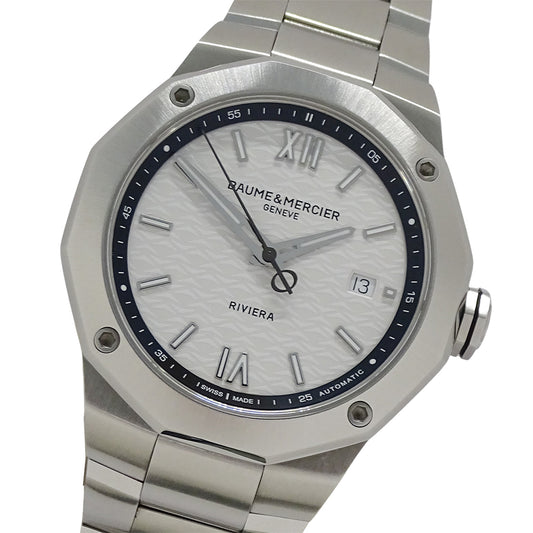 BAUME＆MERCIER ボーム＆メルシエ リビエラ M0A10829 メンズ 腕時計 デイト 自動巻き SS【中古】