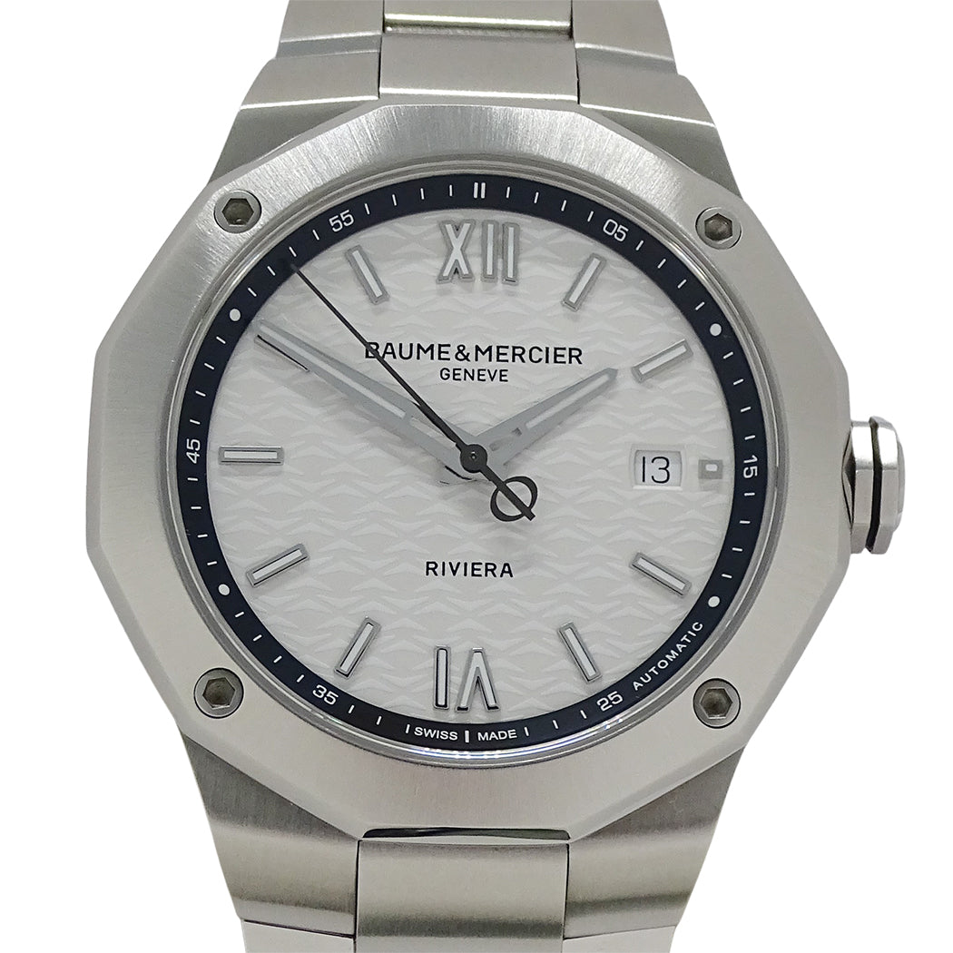 BAUME＆MERCIER ボーム＆メルシエ リビエラ M0A10829 メンズ 腕時計 デイト 自動巻き SS【中古】