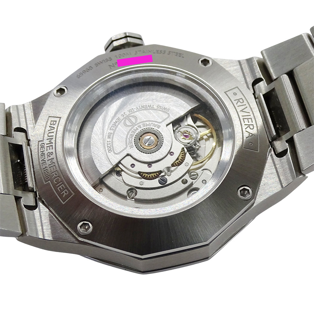 BAUME＆MERCIER ボーム＆メルシエ リビエラ M0A10829 メンズ 腕時計 デイト 自動巻き SS【中古】