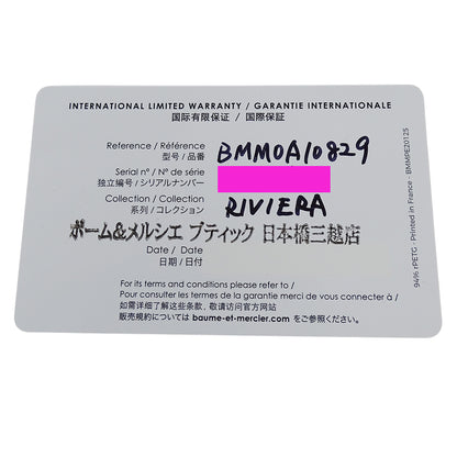 BAUME＆MERCIER ボーム＆メルシエ リビエラ M0A10829 メンズ 腕時計 デイト 自動巻き SS【中古】