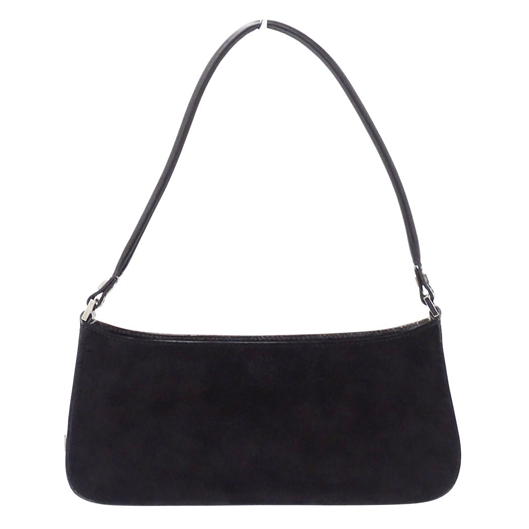 Ferragamo フェラガモ ショルダーバッグ ブラック EE-21 1235 スエード レディース 【中古】