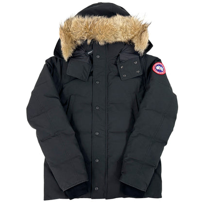 CANADA GOOSE カナダグース ウィンダム パーカ ダウンジャケット ブラック 3808MA フュージョンフィット ポリエステル メンズ S 【中古】