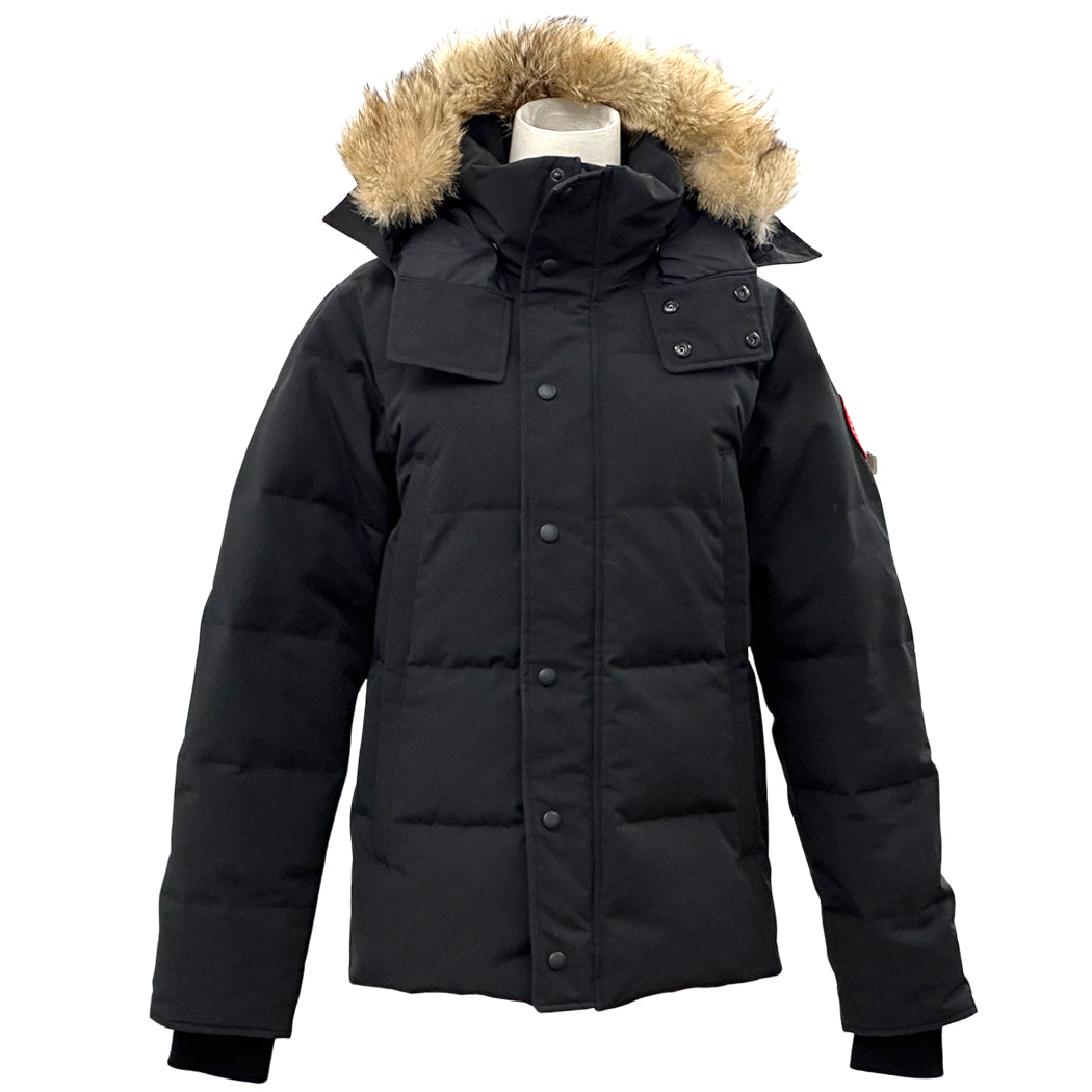 CANADA GOOSE カナダグース ウィンダム パーカ ダウンジャケット ブラック 3808MA フュージョンフィット ポリエステル メンズ S 【中古】