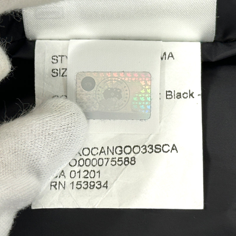CANADA GOOSE カナダグース ウィンダム パーカ ダウンジャケット ブラック 3808MA フュージョンフィット ポリエステル メンズ S 【中古】
