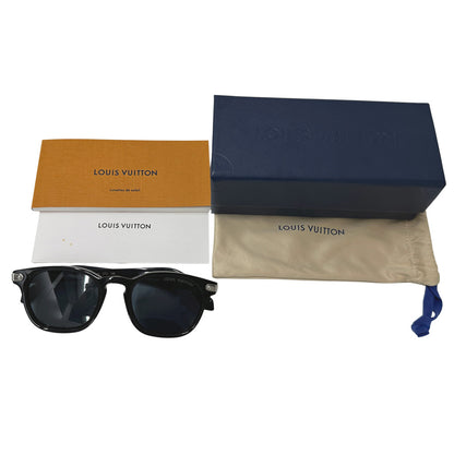 LOUIS VUITTON ルイ・ヴィトン サングラス･LV シグネチャー ･スクエア ラウンド サングラス ノワール ブルー Z1963U メンズ 【中古】