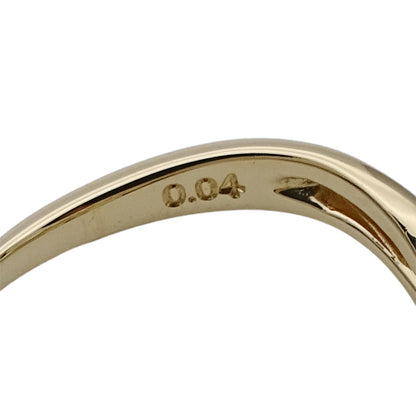 TASAKI タサキ リング 指輪 K18 パール ダイヤモンド D0.04 約8号 レディース 磨き済み【中古】