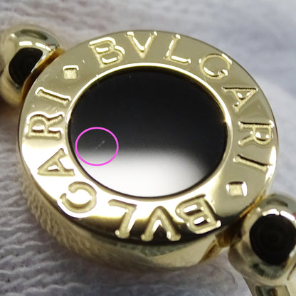 BVLGARI ブルガリ ブルガリブルガリ フリップ リング 指輪 750YG オニキス サンゴ 約8号 レディース 磨き済み【中古】