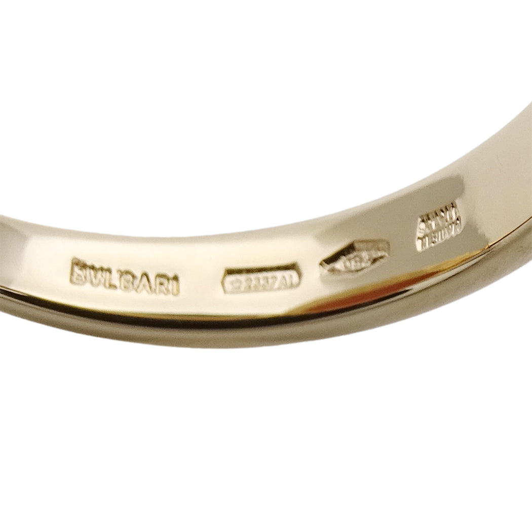 BVLGARI ブルガリ ブルガリブルガリ フリップ リング 指輪 750YG オニキス サンゴ 約8号 レディース 磨き済み【中古】