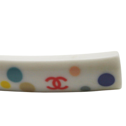 CHANEL シャネル ココマーク バレッタ ホワイト レディース 【中古】
