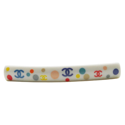 CHANEL シャネル ココマーク バレッタ ホワイト レディース 【中古】