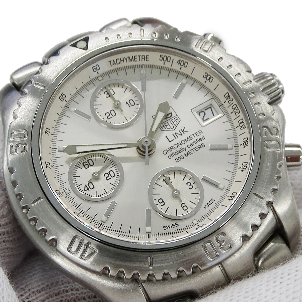 TAG Heuer タグホイヤー リンク CT5113 BA0550 メンズ 腕時計 クロノグラフ 自動巻き SS 磨き済み【中古】