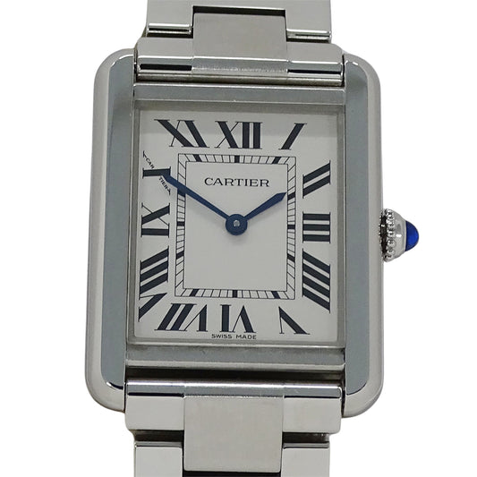Cartier カルティエ タンクソロ SM W5200013 レディース 腕時計 クオーツ QZ ステンレス 磨き済み【中古】